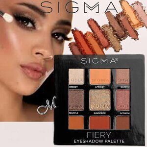 SIGMA Beauty FIERY Eyeshadow Palette - Nine (9) Bold Hues 62.9g NIB